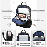 NNEDSZ Waterproof 14-inch Laptop Backpack - Lightweight and Casual - Pink