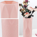 NNEDSZ 3-piece Plastic Vase Set for Dry and Wet Flower Arrangements and Floral Decor - Gray