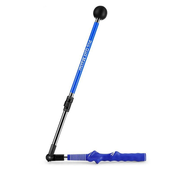 NNEDSZ Adjustable Golf Swing Trainer for Beginners - Foldable & Corrective - Blue