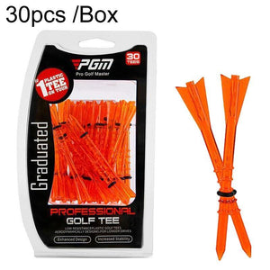 NNEDSZ 30 Adjustable Golf Tees with 83mm Height Limit - Set of 30 - Orange