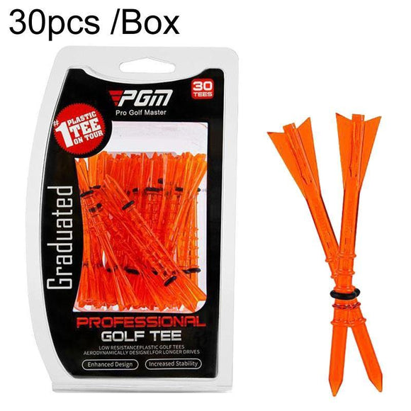 NNEDSZ 30 Adjustable Golf Tees with 83mm Height Limit - Set of 30 - Orange
