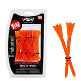 NNEDSZ 30 Adjustable Golf Tees with 83mm Height Limit - Set of 30 - Orange