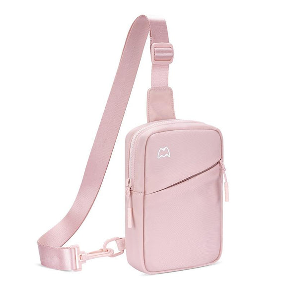 NNEDSZ Lightweight Outdoor Sports Chest Bag Cell Phone Crossbody Pack - Pink