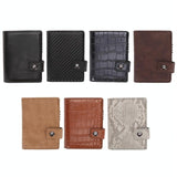 NNEDSZ Secure Dual Card Wallet With Rfid Blocking - Carbon Fiber Pattern Black