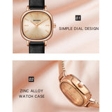 NNEDSZ Women Oval Dial Quartz Watch With Simple Bar Scale