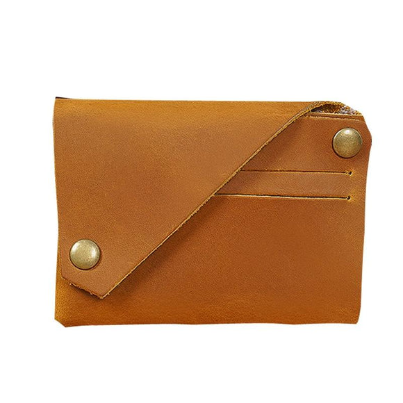 NNEDSZ Leather Card Holder For Bank Cards Black - Yellow Brown