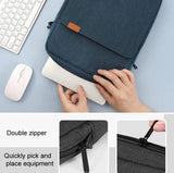NNEDSZ 13 Inch Vertical Laptop Bag - Handheld Shoulder Crossbody - Dark Blue