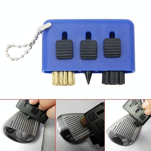 NNEDSZ 3-piece Portable Golf Groove Cleaning Brush - Blue