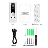 NNEDSZ Smart Wireless Video Doorbell With Night Vision & Motion Detection - White