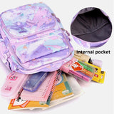 NNEDSZ Backpack Set with Lunch Bag & Pencil Case for Kids - Purple