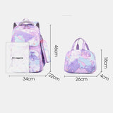 NNEDSZ Backpack Set with Lunch Bag & Pencil Case for Kids - Purple