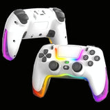 NNEDSZ Wireless Bluetooth Grip For Ps4 With Dazzling Colour Light - Pink