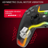 NNEDSZ Wireless Bluetooth Grip For Ps4 With Dazzling Colour Light - Pink