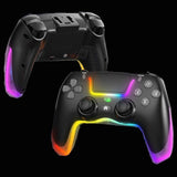 NNEDSZ Wireless Bluetooth Grip For Ps4 With Dazzling Colour Light - Pink