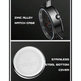NNEDSZ Men 360 Degree Hollow Spinning Dial Quartz Watch With Steel Strap