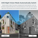 NNEDSZ 4.3 Inch Colour Screen Graffiti Hidden 1080P Wifi Smart Cat Eye Video Doorbell - White