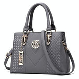 NNEDSZ Women Leather Messenger Handbag - Stylish And Functional - Gray