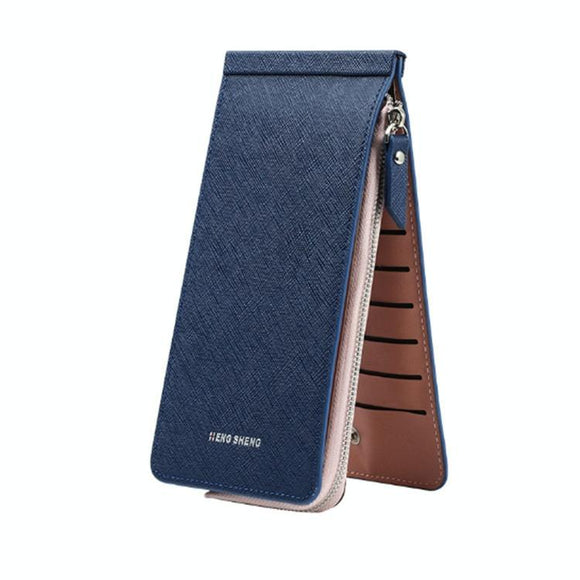 NNEDSZ Ultra Thin Multi Card Wallet Multi Function Card Holder - Dark Blue
