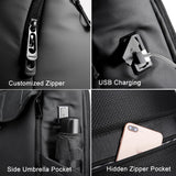 NNEDSZ Waterproof Anti-theft Laptop Backpack for Daily Work and Business - 15.6 Inch - Grey