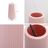 NNEDSZ Versatile Plastic Flower Vase for Dry and Wet Arrangements - Pink
