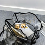 NNEDSZ Waterproof Travel Backpack - Pvc Material - Black