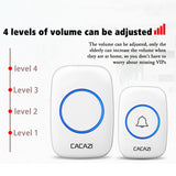NNEDSZ Wireless Waterproof Smart Doorbell - 2 Battery Options - Black