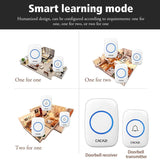 NNEDSZ Wireless Waterproof Smart Doorbell - 2 Battery Options - Black