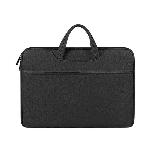 NNEDSZ 13.3 Inch Waterproof Laptop Handbag with Shock-absorbing Capacity - Mysterious Black