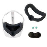 NNEDSZ Silicone Vr Eye Mask Lens Cover Set For Oculus Quest 2 - Black