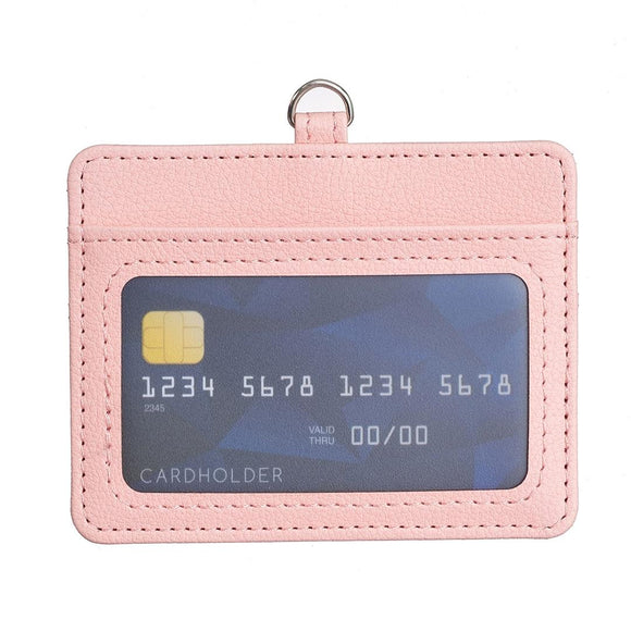 NNEDSZ Horizontal Id Card Bag & Lanyard - Pink