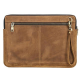 NNEDSZ 14.2 Inch Leather Laptop Sleeve for Macbook Pro - Black - Coffee