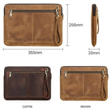 NNEDSZ 14.2 Inch Leather Laptop Sleeve for Macbook Pro - Black - Coffee