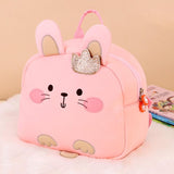 NNEDSZ Kids' Anti-lost School Bag - Secure & Stylish - Pink Rabbit Trumpet