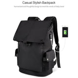 NNEDSZ Universal Laptop Backpack With Usb Port - 13-15.6 Inch Capacity - Black