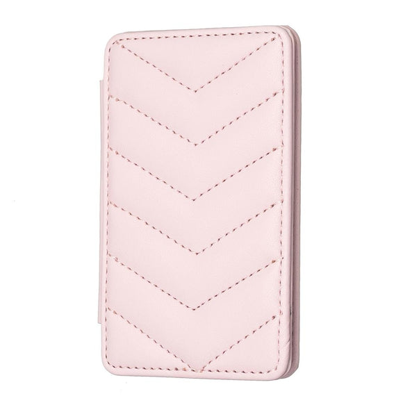 NNEDSZ Wave Pattern Card Bag Back Sticker For Mobile Phones - Pink