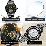 NNEDSZ Waterproof Automatic Mechanical Watch For Women With Simple Hollow Design