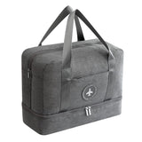 NNEDSZ Travel-ready Waterproof Beach Bag with Double Layer Design - Orange Powder