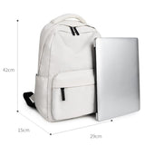 NNEDSZ Waterproof Laptop Backpack - Large Capacity Wear-resistant 13-15.4 Inches - Beige