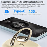 NNEDSZ Wireless Bluetooth Earphone Ear-Mounted - White