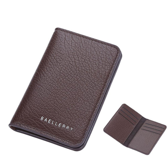 NNEDSZ Lightweight Litchi Pattern Card Holder Coffee