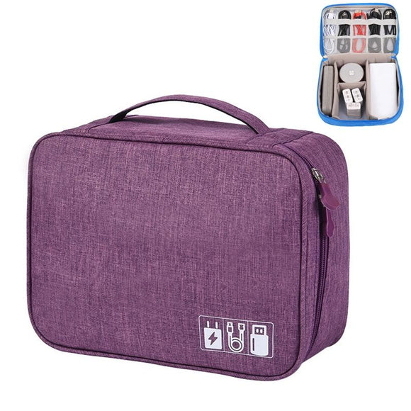 NNEDSZ Versatile Cationic Digital Storage Bag for Data Cables - Purple