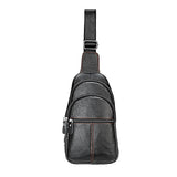 NNEDSZ Stylish Genuine Leather Crossbody Chest Bag For Men And Women Functional And Versatile Design - Black