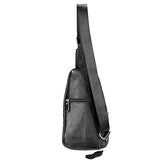 NNEDSZ Stylish Genuine Leather Crossbody Chest Bag For Men And Women Functional And Versatile Design - Black