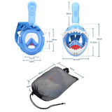 NNEDSZ Full Dry Cartoon Kids Diving Mask For Snorkeling - Shark Blue
