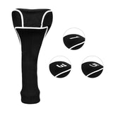 NNEDSZ 3-in-1 Golf Club Cover Set - No.1 No.3 No.5 - Black