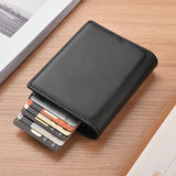 NNEDSZ Rfid Blocking Short Wallet With Automatic Pop Up