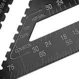 NNEDSZ Woodworking Square Layout Gauge - Angle Ruler Measuring Tool - 12 Inch Black