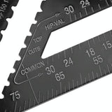 NNEDSZ Woodworking Square Layout Gauge - Angle Ruler Measuring Tool - 12 Inch Black