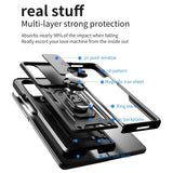 NNEDSZ Samsung Galaxy Z Fold 4 Tpu Pc Case With Sliding Camera Cover - Rose Gold
