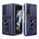 NNEDSZ Samsung Galaxy Z Fold 4 Tpu Pc Case With Sliding Camera Cover - Rose Gold